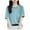 Blue, variant on Kovlvoll Women's Tops Crewneck Short Sleeve T-Shirts Loose Casual Lightweight Comfy Solid Color Top with Pockets