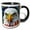 Black/White, variant on 3drose, Stunning Frontal Colorful Portrait of a Bald American Eagle Bird Gift, 11oz Mug
