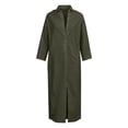 thumbnail image 7 of Gytharion Women's Flowy Maxi Dresses Lapel Long Sleeve Front Slit Dresses Loose Elegant Casual Shirt Dresses, 7 of 7
