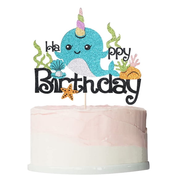 Cake Topper Bekaterea Narval Azul Océano 19 x 16 cm