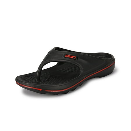 

STEADY Men s Summer Colour Flip Flops Shoes Sandals Male Slipper Flip-flops Black / 44