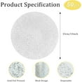 thumbnail image 5 of 50 PCs disposable silver placemats set metallic 13 inch round foil mesh pressed table doilies, disposable placement mats for home decoration dining table wedding birthday party, 5 of 8
