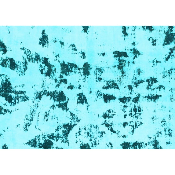 Ahgly Company Indoor Rectangle Abstract Light Blue Modern Area Rugs, 8' x 10'