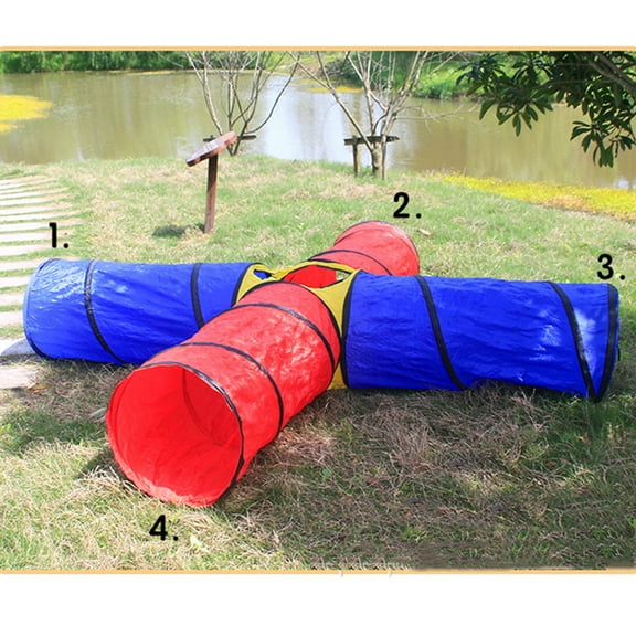 LABELEPH 1Set Play Tunnels For Kids Tunnel Shape Colourful Cloth Entertainment Home And Park Picnic Use