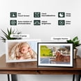 thumbnail image 6 of Changing 15.6" Smart Digital Picture Frame & Portable TV, WiFi Touchscreen Display with Google Calendar, Voice Assistant, Music Speaker, Photo & Video Sharing, Home Hub – Perfect Gift (White Wood), 6 of 16