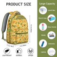 thumbnail image 6 of "Elegant Wildflower & Sunflower Campus Backpack - Lightweight School Bag with Laptop Sleeve, Trendy Floral Design, Breathable Mesh Back Support", 6 of 6