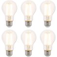 thumbnail image 1 of SURJDE Lighting 5255020 10 Watt (100 Watt Equivalent) A19 Dimmable Clear Filament LED Light Bulb, Medium Base, 6 Pack, 1 of 6