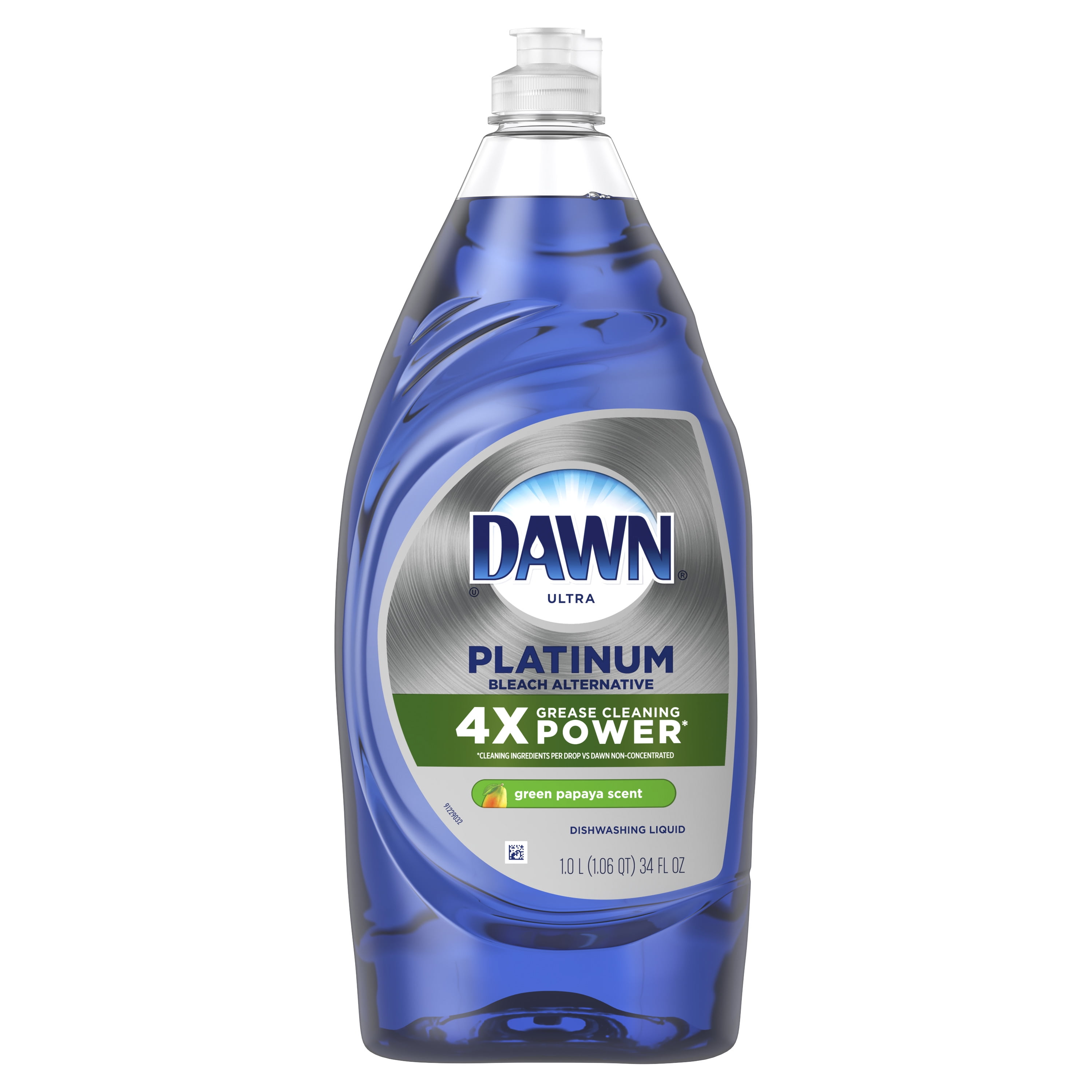 Dawn Platinum Liquid Dish Soap, Green Papaya Scent, 34 fl oz