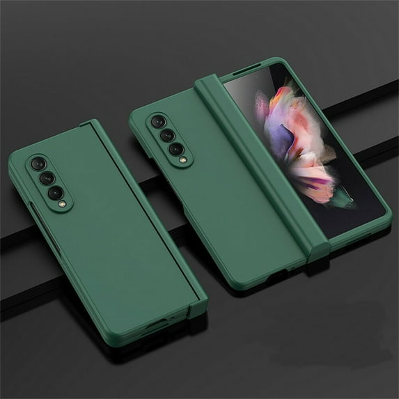 For Samsung Galaxy Z Fold 3 5G Cover with hinge protection Shockproof Luxury Folding Plain Hard PC Case