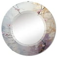 thumbnail image 2 of Designart "Blossom Tree Of Pink III" Floral & Botanical Round Wall Mirror - Floral Oval Printed Decorative Oversized Mirror - Multiple Color Options, 2 of 4