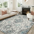 thumbnail image 5 of JOLUSERE Boho Area Rugs, 2'x3' Machine Washable Non-Slip Indoor Rug for Living Room Bedroom, Blue-Gray, 5 of 12