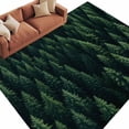 thumbnail image 2 of Green Forest Area Rug 5x8 FT, Non Slip Bedroom Throw Carpet, Modern Pine Trees Mysterious Art Washable Soft Floor Carpet Non-Shedding Rug for Living Room Nursery Dorm Office, 2 of 9