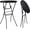 Black, variant on 28in Portable Folding Bar Height Table, Compact Round High Top Plastic & Steel Bistro with Removable Legs, for Indoor Outdoor RV Patio Catering Parties Commercial Events