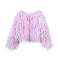 thumbnail image 3 of Hueook Faux Fur Coat Women Winter Solid Color Casual Extended Warm Jacket Pink L, 3 of 6