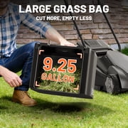 Litheli 20V Cordless Electric Lawn Mower, 13-Inch, Brushless Motor, 5-Position Height Adjustment, with 5.0Ah Battery, for Lawns & Gardens