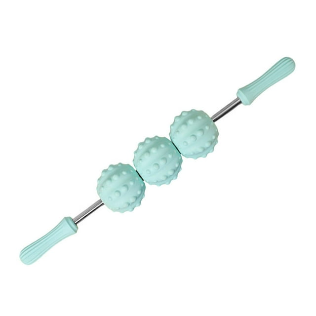 TISHITA Rouleau de Massage Compact Pratique Ergonomique Multifonctionnel pour Pieds Jambes Bras Trois Boules Vert