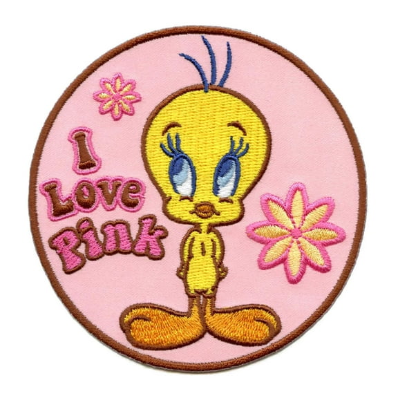 Looney Tunes Tweety Pink Iron-On Patch Ata-Boy 10915