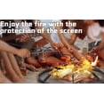 thumbnail image 3 of Fire Pit Spark Screen, 24 Inch Outdoor Fire Pit Screen with Foldable Hook and Marshmallow Sticks, Heavy Duty Steel Mesh Fire Pit, 3 of 9