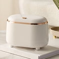thumbnail image 4 of Mini Wastebasket, Plastic Trash Can with Press Type Lid Desktop Countertop Waste Garbage Bin for Bathroom Vanity, Makeup Table, Inside Cabinet, Cupboard, 4 of 7