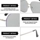 thumbnail image 3 of Gafas de sol anti-ultravioleta de la tendencia de la moda de las gafas de sol de la sombrilla, hechas del metal y de la CA, 3 of 5