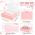 thumbnail image 2 of Cajas de regalo WLUSEAXI, paquete de 15 unidades, color rosa, 27 x 20 x 8 cm, con cinta, 2 of 7