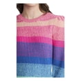 thumbnail image 2 of VINCE CAMUTO Womens Pink Color Block Long Sleeve Crew Neck Sweater Size: L, 2 of 4