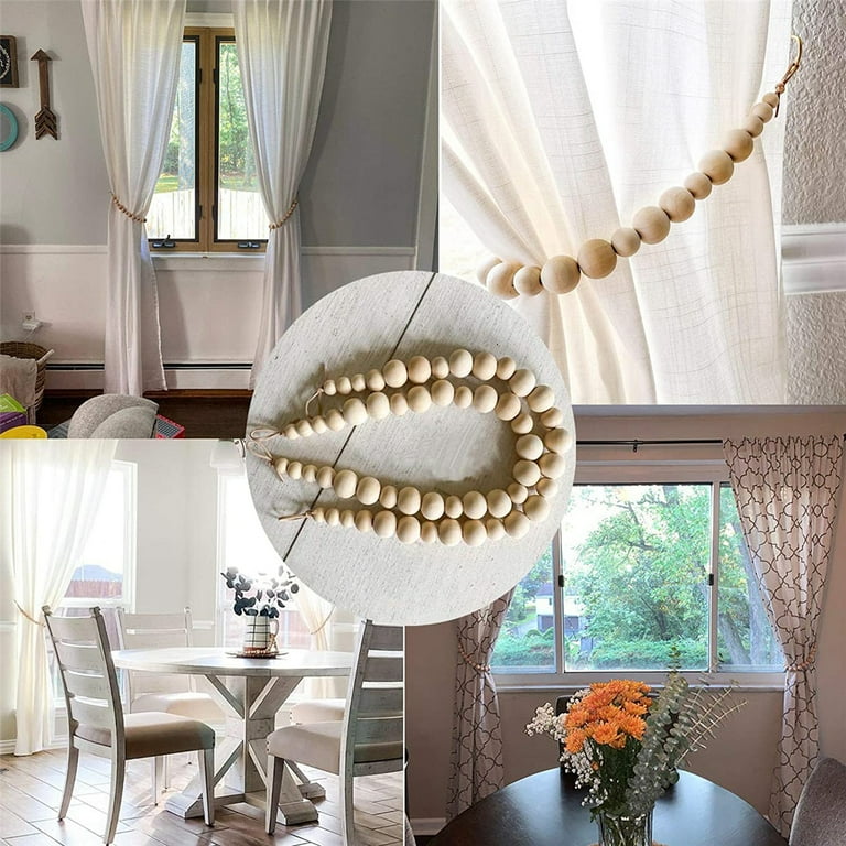 Cabinahome Curtain Tiebacks Set Of 2 Holdbacks Boho Tie Backs Farmhouse