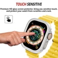 thumbnail image 4 of IC ICLOVER For Apple Watch Ultra 2/1 49mm Screen Protector Case Slim Electroplate Metal Plated Hard Cover with Full Coverage Tempered Glass Screen Protector Cover for Apple iWatch Ultra 49mm, Silver, 4 of 9