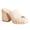 Beige, variant on Women Studded Low Platform Mules Square Open Toe Chunky Heel Slip On Dress Slide Sandals Comfort Shoes Size 16 Beige