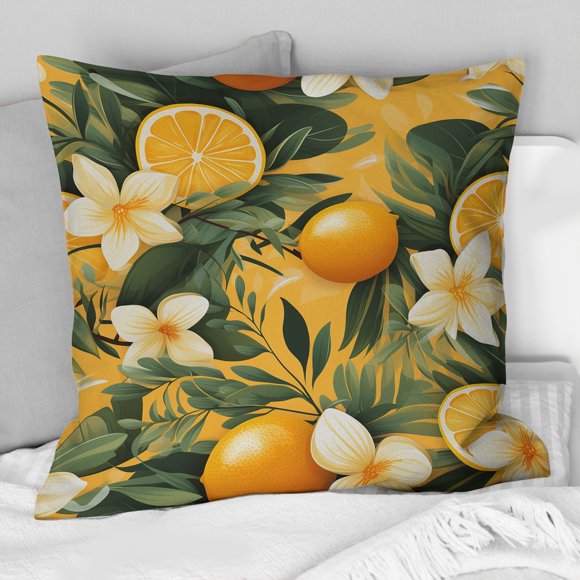 Designart "Sunset Over Mango Trees" Tropical Throw Pillow - Traditional Pillow For Couch - Insert And Pillows Covers For Living Room Decor