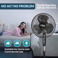 thumbnail image 5 of PAMI 16 Inch Oscillating Pedestal Fan, 3 Speeds Adjustable Height Tilt Electric Stand Up Fan for Bedroom Home Office, Black, 5 of 5