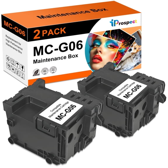 Compatible MC-G06 Maintenance Cartridge Replacements for Canon PIXMA TR7820 TS7720 Printers, 2 Pack