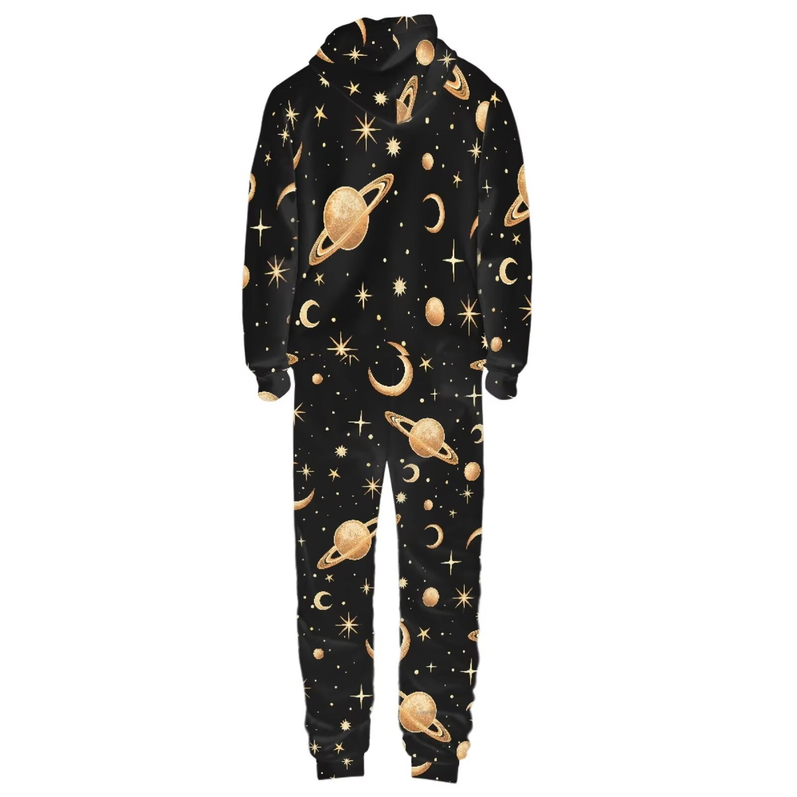 POLERO Onesie Pajamas for Men Plus Size Drawstring Womens Novelty One-Piece Pajamas with Pocket Casual Loose Fit Sleepwear Playsuit Halloween Pumpkin Tombstone Print, Size L