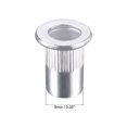 thumbnail image 3 of Unique Bargains Écrous de Rivets M6 en Alliage d'Aluminium Tête Plate Filetée Écrou Argent 50 Pcs, 3 of 5