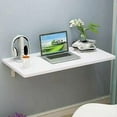 thumbnail image 1 of Xing Tea Wall Mounted Folding Table, Drop Leaf Desk for Kitchen, White, 1 Count, 1 of 4