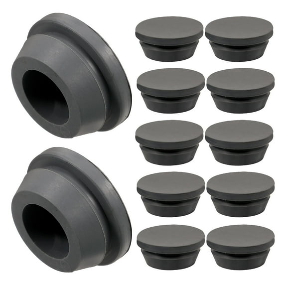 Tineasur 12Pcs Air Conditioner Drain Hole Plugs Grey Rubber Drain Stoppers