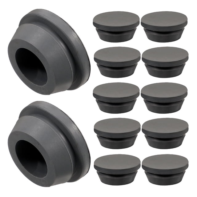 FENGGUIQU 12Ud Tapones De Goma Para Aire Acondicionado Gris Para Sellar Drenajes Exterior Resistente