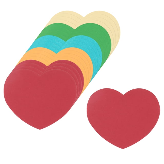 100Pcs Recortes de Corazón de Papel 3.7x3.2 Pulgadas para Decoraciones de Manualidades del Día de San Valentín