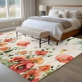 thumbnail image 4 of 5'x8' Area Rugs, Red Poppy Indoor Outdoor Area Rug for Living Room Bedroom, Farmhouse Country Vintage Flower Leaf Plant Washable Bathroom Rugs Kitchen Floor Carpet Mats Home Decor Aesthetic, 4 of 8