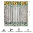 thumbnail image 2 of Rustic Eucalyptus 4 Pcs Shower Curtain Set Bathroom Set Watercolor Farmhouse Eucalyptus Leaves Floral Sunflower Shower Mat Shower Curtain with Rug 12 Hooks,72" W x 72" L, 2 of 8