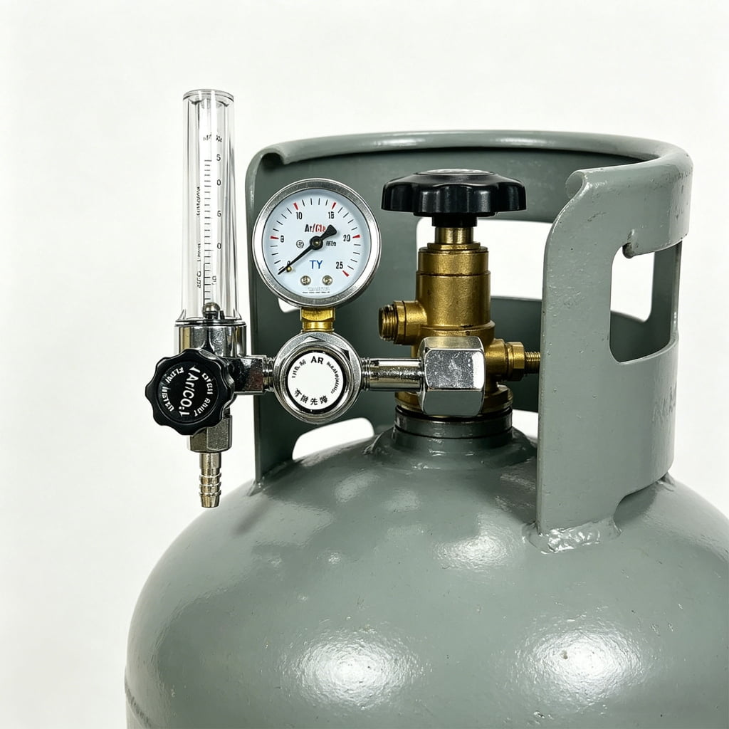 Miiottaa Industrial CO2 Gas Argon Regulator with Double Gauge For Welding Equipments