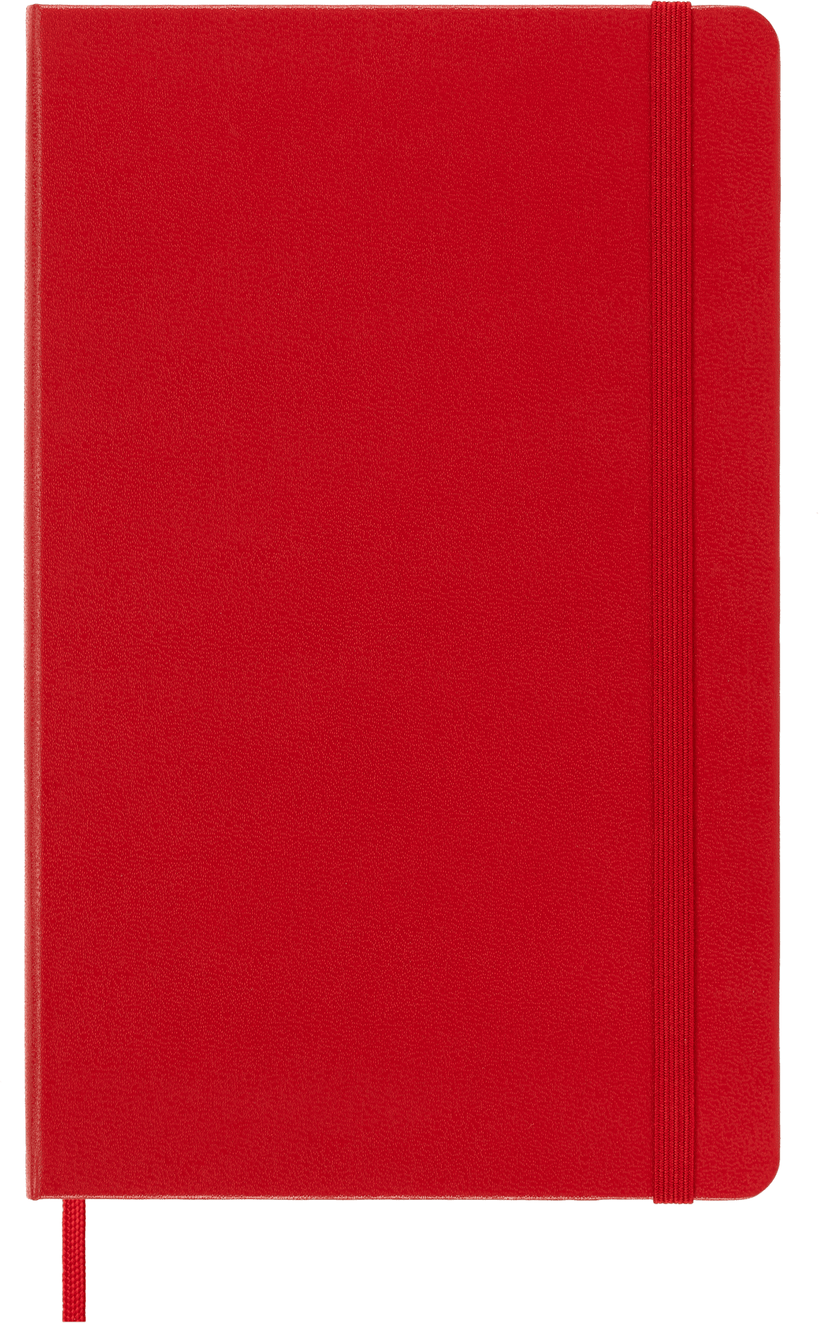 Moleskine Classic Notebook, Hard Cover, Large (5" x 8.25"), Plain, Scarlet Red