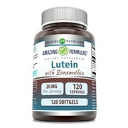 Amazing Formulas Lutein 20 mg with Zeaxanthin 1000 mcg- 120 Softgels Supplement | Non-GMO | Gluten Free | Made in USA