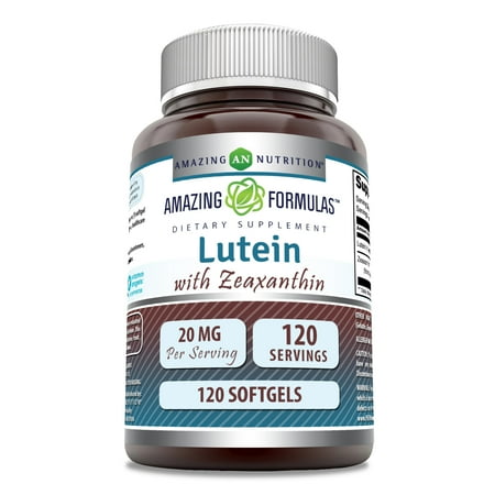 Amazing Formulas Lutein 20 mg with Zeaxanthin 1000 mcg- 120 Softgels Supplement | Non-GMO | Gluten Free | Made in USA