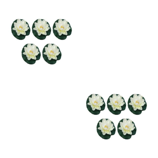 kurtrusly 5pieces Float Artificial Flower Wide Application Long-lasting Durability Easy milky white 2Set