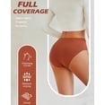 thumbnail image 5 of IF YOU Cotton Underwear for Women High Waisted Full Coverage Soft Briefs Plus Size Women's Panties S-XXL 6 Pack, 5 of 6
