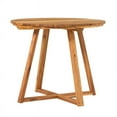 thumbnail image 5 of Table à Manger Ronde en Bois Massif à Dossier à Lattes Moderne - Naturel, 5 of 5