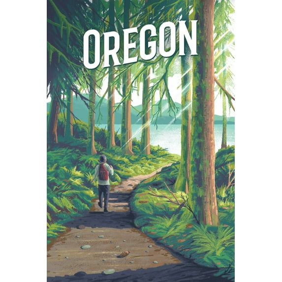 Oregon, Walk In The Woods, Day Hike (12x18 Wall Art Poster, Room Decor)