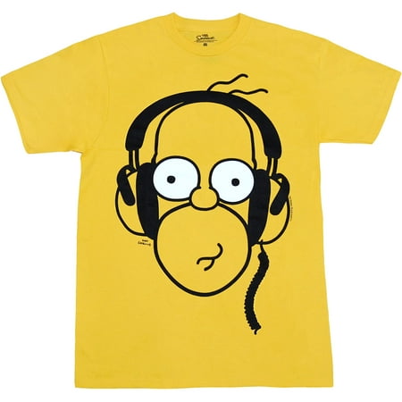 Simpsons Homer Headphones T-Shirt
