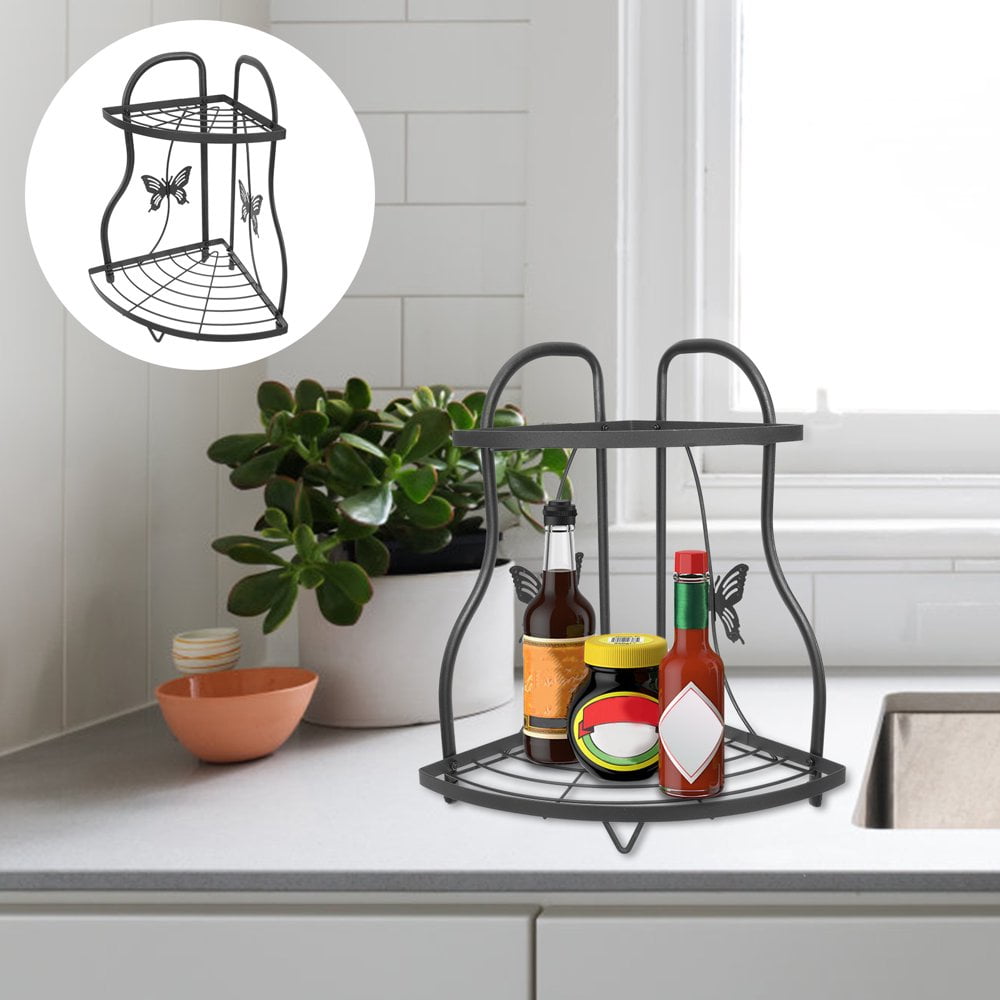 Organisateur Placard Amtido Panier Rangement 2 Niveaux Coulissant - Pour Placard Cuisine/Salle De Bain - Argenté 35x20x31 Cm Panier Coulissant 2 Niveaux Amtido